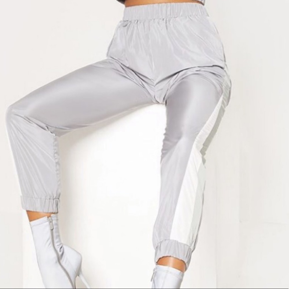 GREY/SILVER TRACK PANTS
